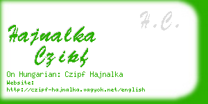 hajnalka czipf business card
